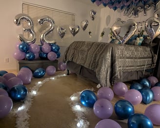 Romantic Birthday Decorated Room