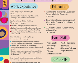 Resume graphic design