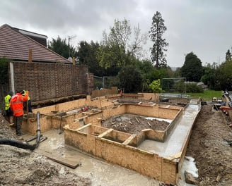 Experienced groundwork contractor at construction site