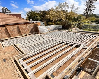 Groundwork contractor managing Flooring of residential site.