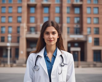 a woman in a graduation gown posing for a picture