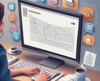 A 3D icon with the letter 'S' in white, encased in a blue cloud-like shape on a white square. It appears to be floating with a shadow cast below it, set against a solid blue background.