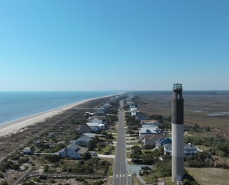 Oak Island Lighthouse Beach Beaches Coast Guard Station