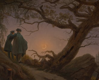 Two Men Contemplating the Moon by Caspar David Friedrich