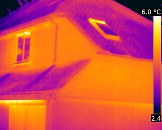 a thermal image of a house