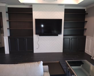 Custom Cabinets and Herringbone Shiplap