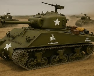 US M4A3 Sherman a control remoto en combate