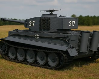 Tanque Tiger visto de atrás