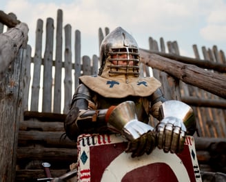 traje de soldado medieval