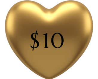 10 dollar donation golden heart image