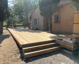 Création d'une terrasse bois sur mesure