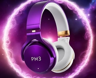 un casque violet avec un casque violet et doré