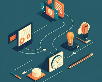 Illustrated process map of how data flows within a supply chain
