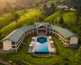 a beautiful resort with a hill scenery in kodaikanal