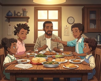 family eating