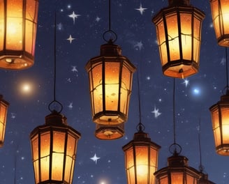 Image of suspended lamps.