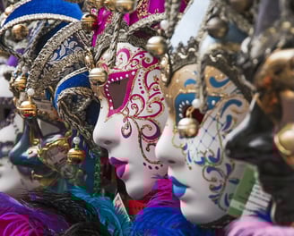 Image of celebratory masks.