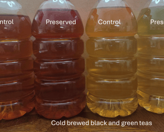 black and green tea, cultured dextrose