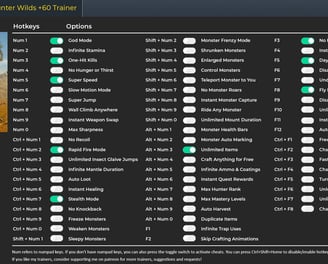 monster hunter wilds trainer 60 cheats