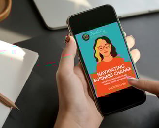 Image of the workbook cover page on a mobile phone