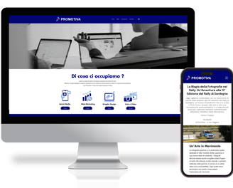 un computer ed un telefono che mostrano il contenuto del blog Promotiva sullo schermo