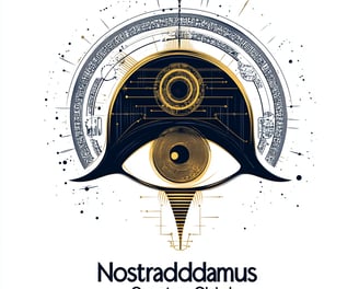 a poster of a large eye with a clock on it