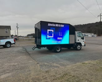 side view lit led truck