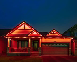 Celebright permanent LED lighting system on a home in the GTA