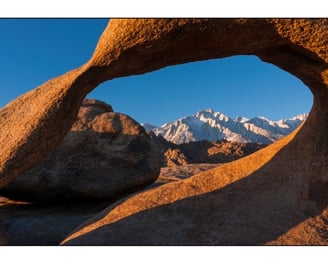 Mobius Arch, Alabama Hills, Lone Pine, California, photograph by Philip Preston.