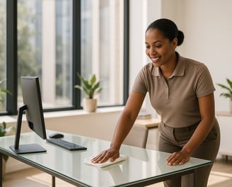 Commercial office cleaning service by Dust Be Gone creating productive workspace in Scottsdale