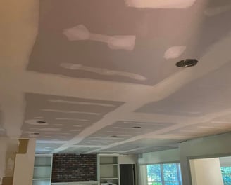 drywall ceiling over popcorn texture