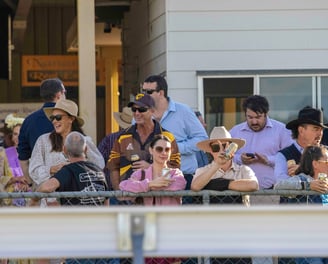 Punters watch the races at Nanango
