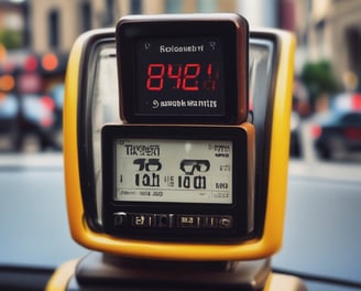 a person driving a car with a steering wheel