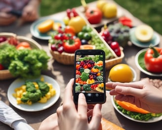 a person using their smart phone to choose what to eat