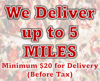 Delivery 5 miles Pizza Express Mt Arlinghton