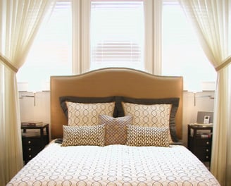 Townhouse Bedroom, Lenny Santamaria, Custom bedding