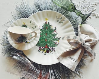Blue Ridge Christmas Dinnerware 