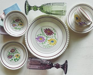 Southern Potteries Hand Painted Dinnerware 