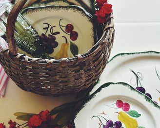 Vintage Square Cake Plates 