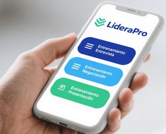 App LideraPro para entrenamiento de la comunicación con IA para el liderazgo persuasivo
