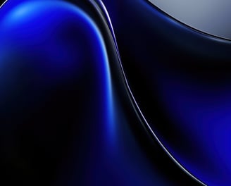 a blue and black abstract background with a curved curve