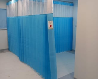 Disposable Privacy Curtains with Mesh