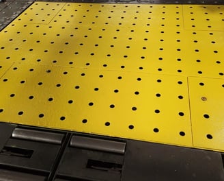 warehouse striping yellow