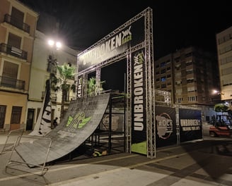 Montaje truss en evento deportivo