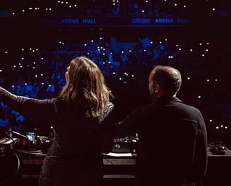 Alex and Ellie DJing in front of a sell-out crowd at JLS in Hull