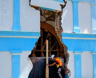 Apuntalamiento, Iglesia en Oaxaca