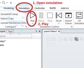 how to run simulation in robostudio