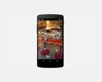 Mobile view of a 360 degree virtual tour