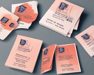 blue text on white paper