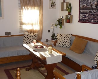 Living room of nakou's house tranquility warmth